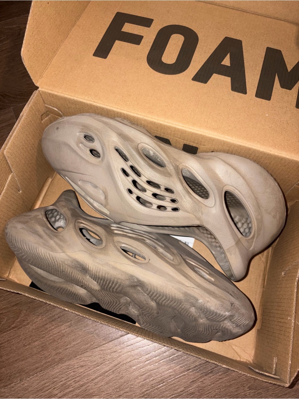 Yeezy Foam Runner Slip-On Shoes in Taupe